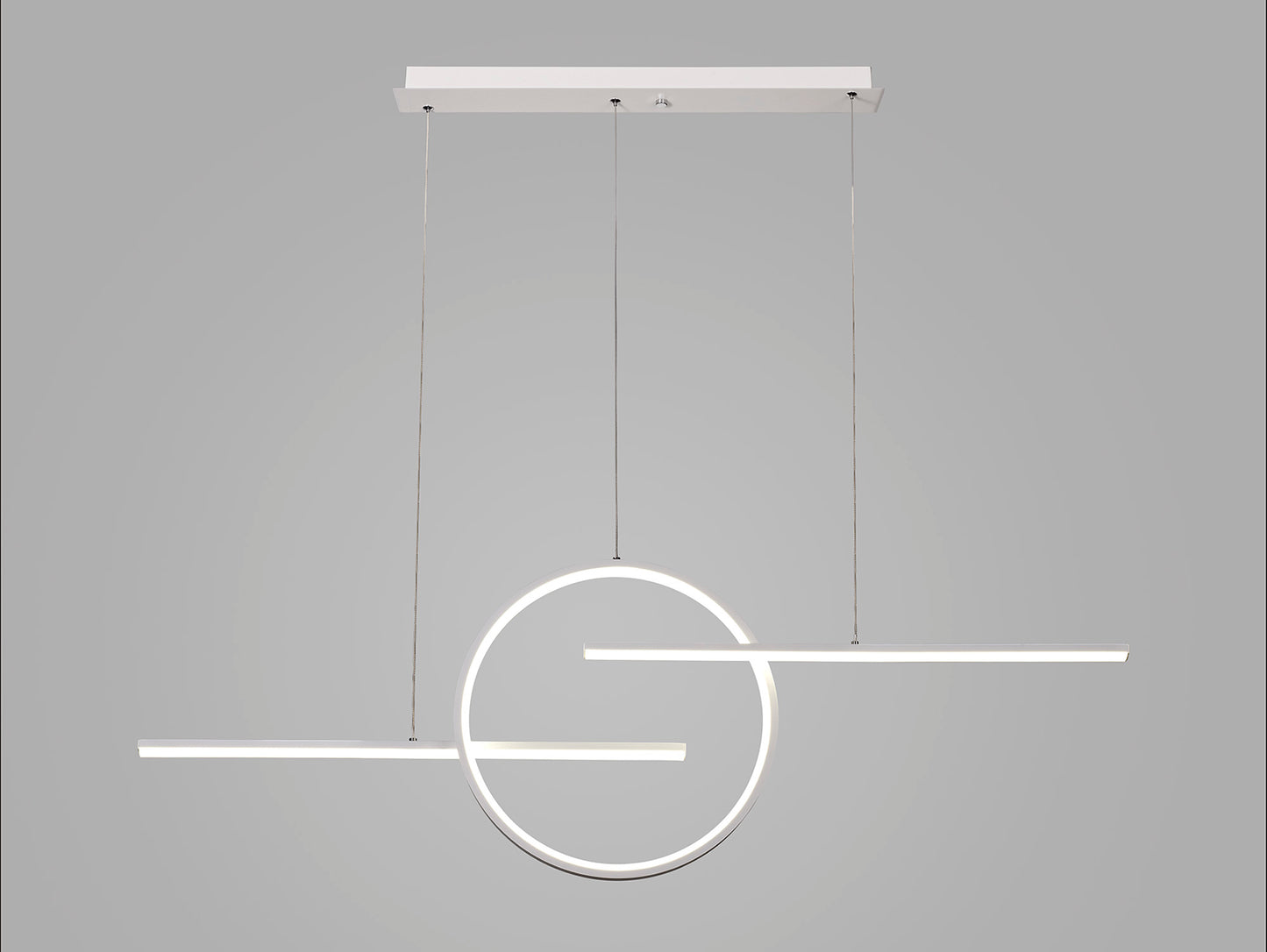 Kitesurf Centre Loop Linear Pendant Dimmable, 50W LED, 3000K, 4000lm, White, 3yrs Warranty by Mantra