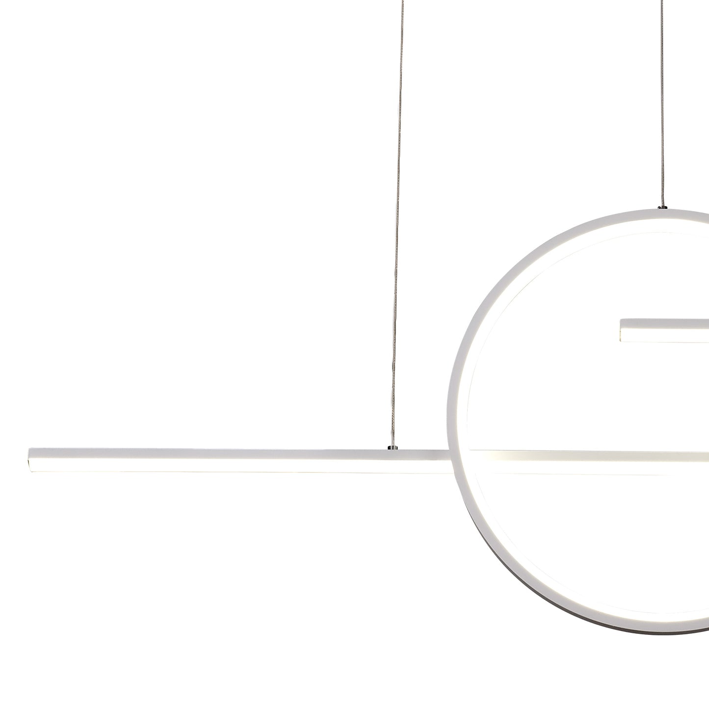 Kitesurf Centre Loop Linear Pendant Dimmable, 50W LED, 3000K, 4000lm, White, 3yrs Warranty by Mantra