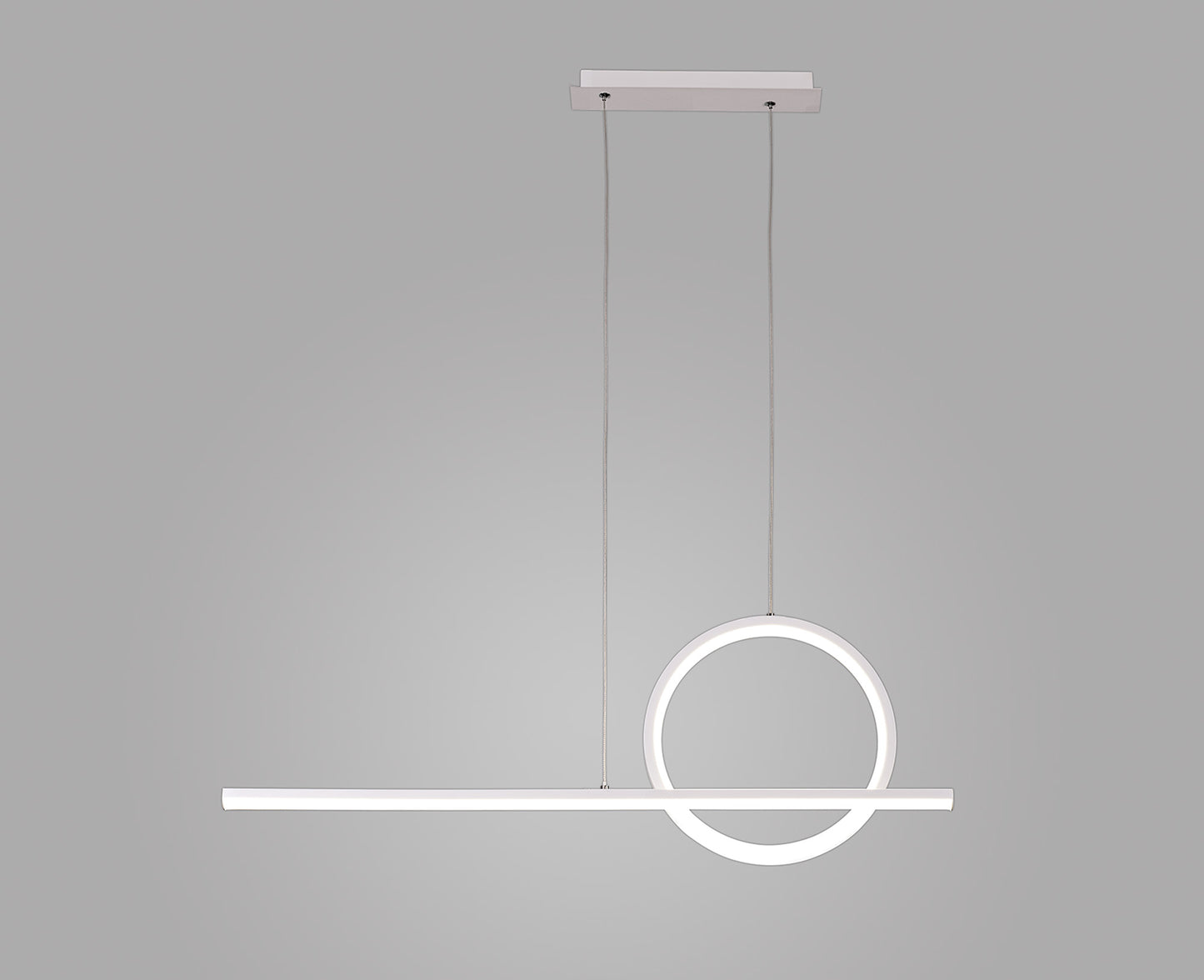 Kitesurf Loop Over Linear Pendant Dimmable, 30W LED, 3000K, 2400lm, White, 3yrs Warranty by Mantra