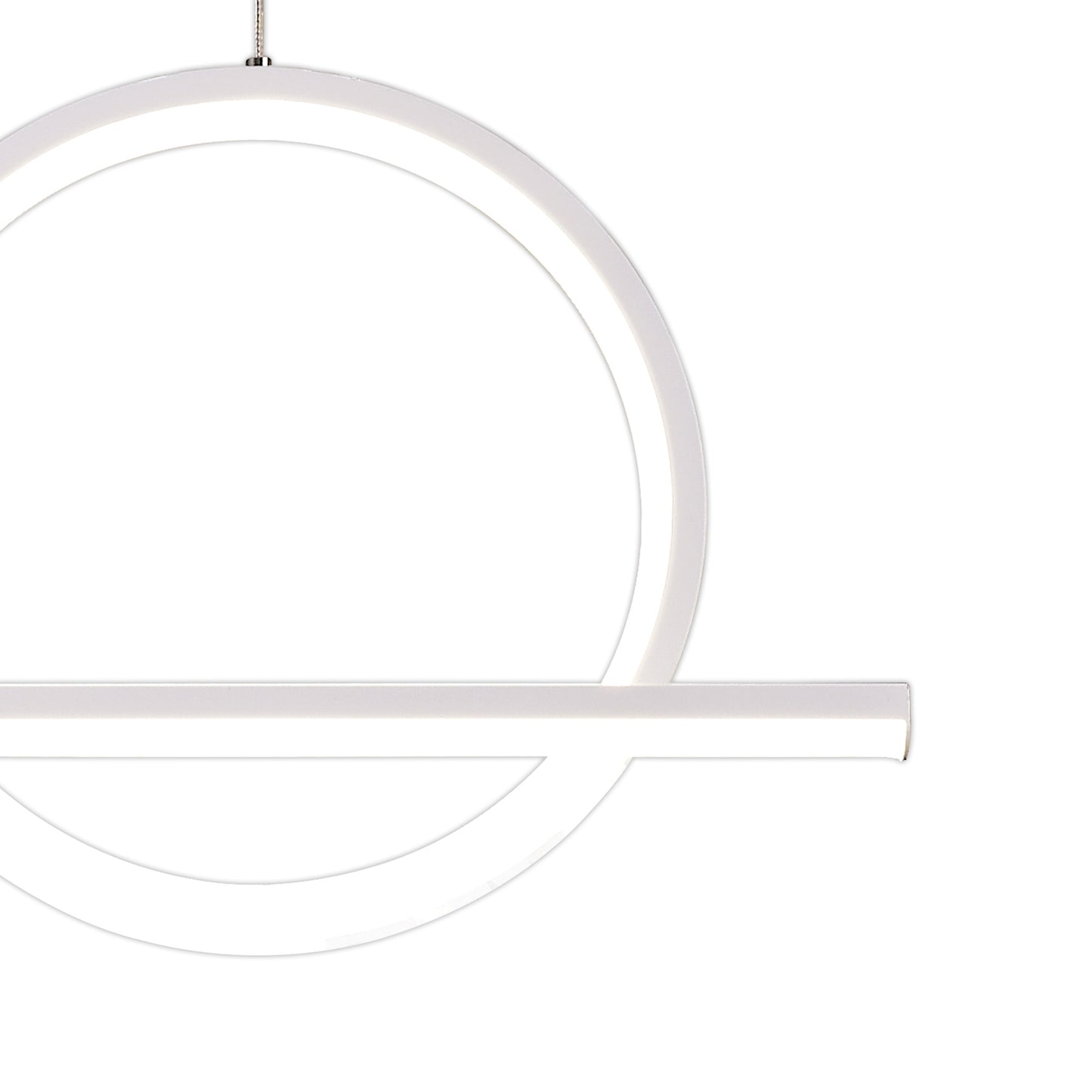 Kitesurf Loop Over Linear Pendant Dimmable, 30W LED, 3000K, 2400lm, White, 3yrs Warranty by Mantra