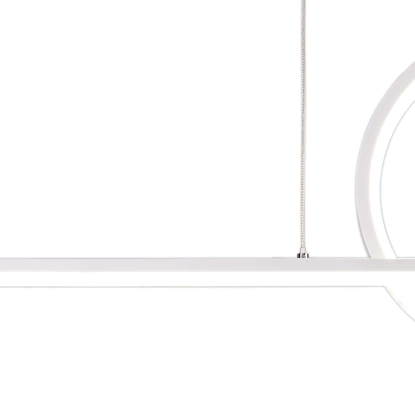 Kitesurf Loop Over Linear Pendant Dimmable, 30W LED, 3000K, 2400lm, White, 3yrs Warranty by Mantra