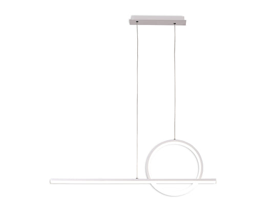 Kitesurf Loop Over Linear Pendant Dimmable, 30W LED, 3000K, 2400lm, White, 3yrs Warranty by Mantra