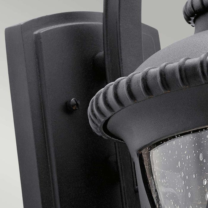 Admirals Cove 1 Light Large Wall Lantern - Textured Black