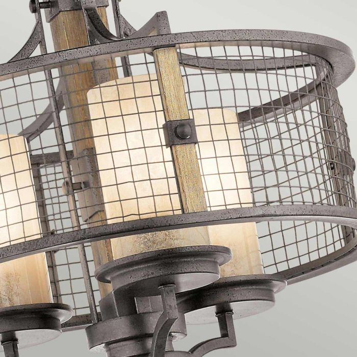 Ahrendale 3 Light Duo-Mount Chandelier - Anvil Iron