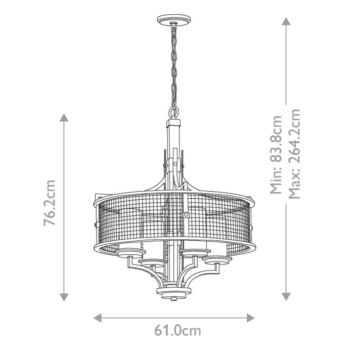 Ahrendale 4 Light Chandelier - Anvil Iron