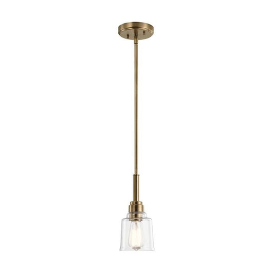 Aivian 1 Light Pendant - Weathered Brass