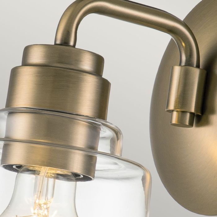 Aivian 1 Light Wall Light - Weathered Brass