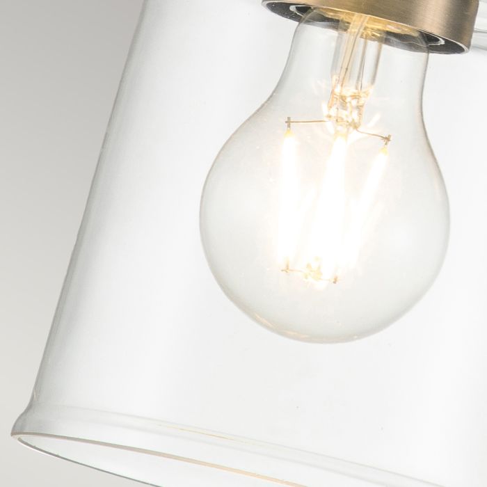 Aivian 1 Light Wall Light - Weathered Brass