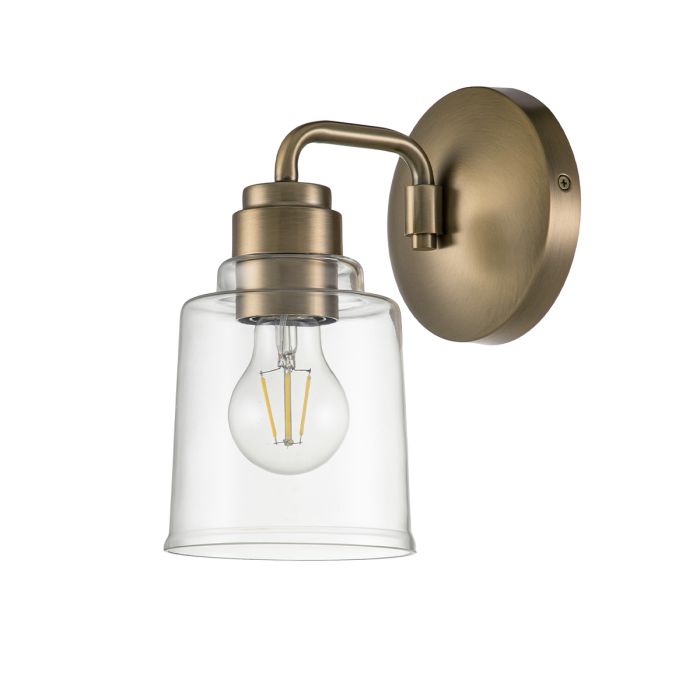 Aivian 1 Light Wall Light - Weathered Brass