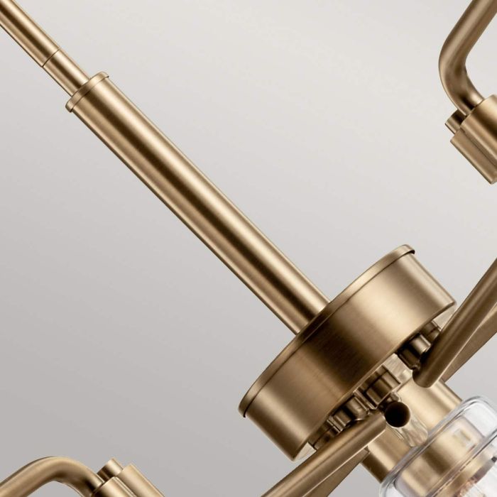 Aivian 5 Light Chandelier - Weathered Brass