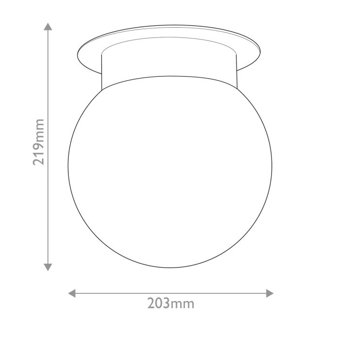 Albers Flush 1 lt Ceiling Light - Champagne Bronze