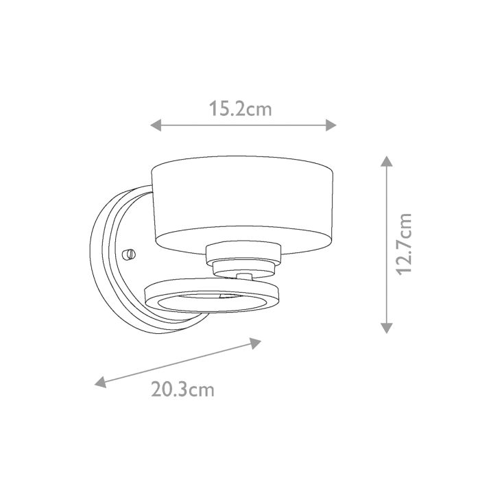 Aleeka 1 Light Wall Light - Classic Pewter