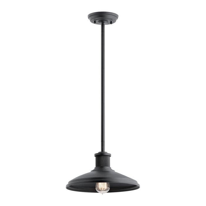 Allenbury 1 Light Outdoor Pendant - Textured Black