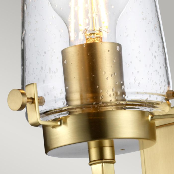 Alton 1 Light Wall Light - Brushed Brass