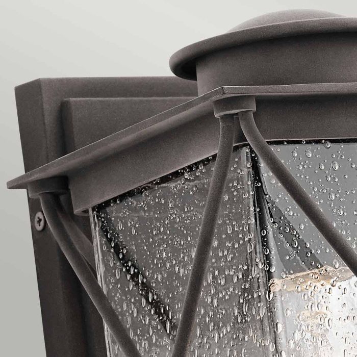 Argyle 1 Light Small Outdoor Wall Light - Weathered Zinc