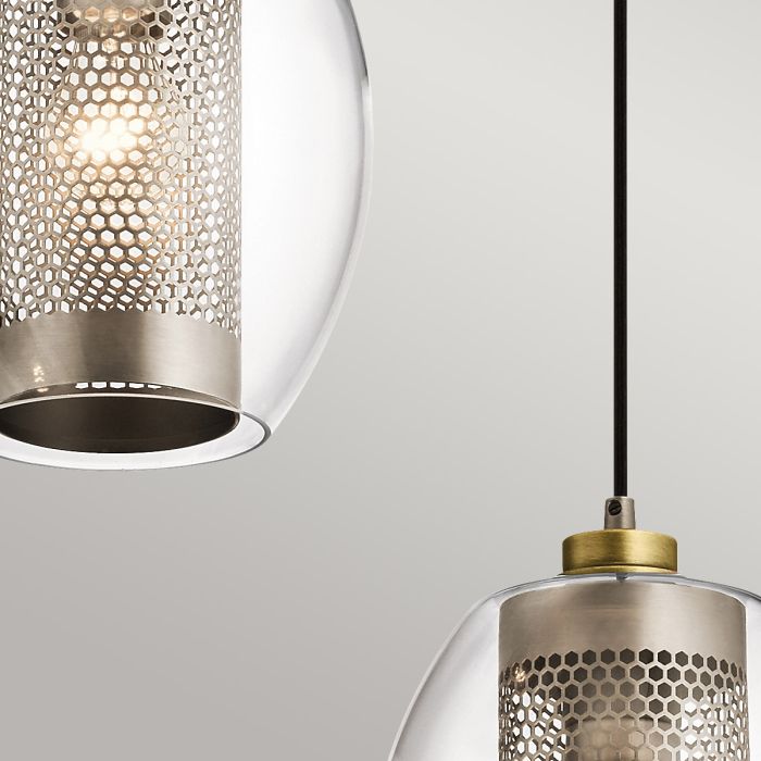 Asher 3 Light Pendant Rectangle - Antique Pewter