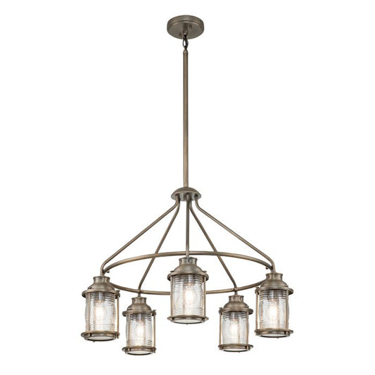 Ashland Bay 5 Light Outdoor Chandelier - Burnished Bronze