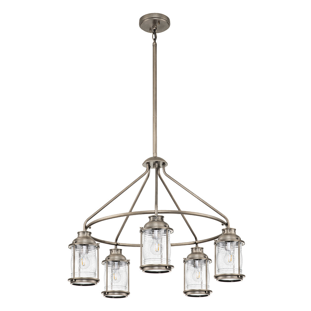 Ashland Bay 5 Light Outdoor Chandelier – Burnished Bronze