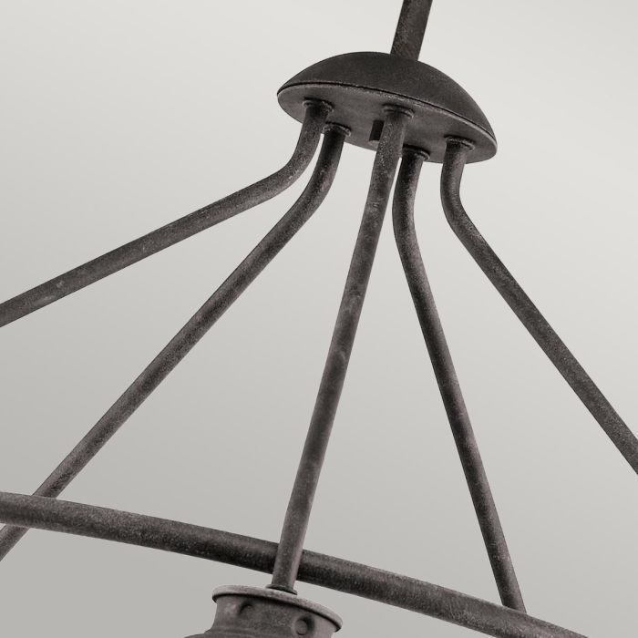 Ashland Bay 5 Light Outdoor Chandelier - Weathered Zinc