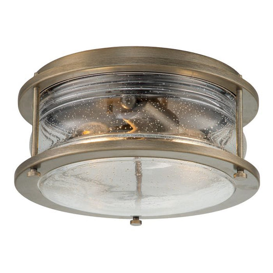 Ashland Bay 2 Light Outdoor Ceiling Flush - Burnished Bronze