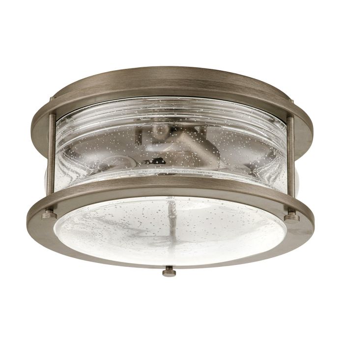 Ashland Bay 2 Light Outdoor Ceiling Flush - Burnished Bronze