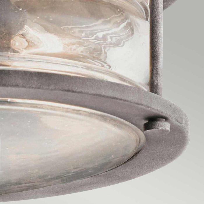 Ashland Bay 2 Light Outdoor Ceiling Flush - Weathered Zinc