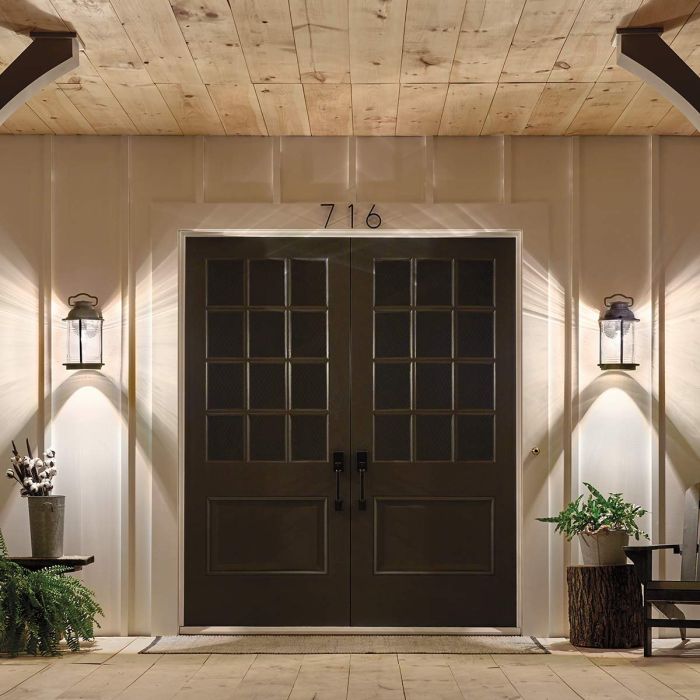 Ashland Bay 1 Light Large Wall Lantern - Weathered Zinc