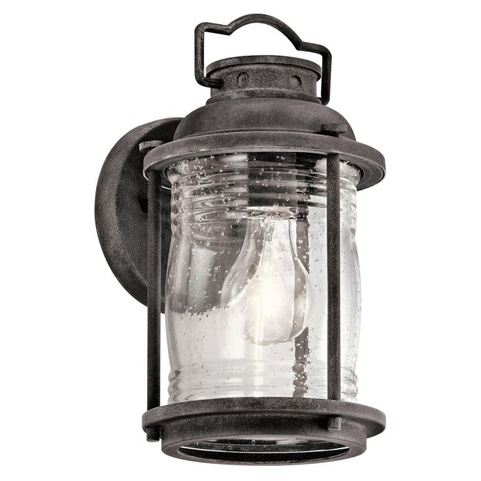 Ashland Bay 1 Light Small Wall Lantern - Weathered Zinc