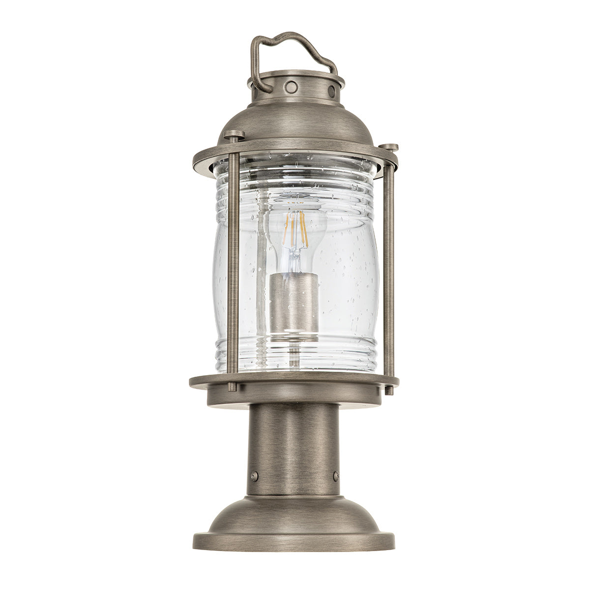 Ashland Bay 1 Light Medium Pedestal Lantern – Burnished Bronze