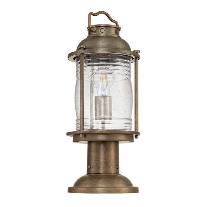 Ashland Bay 1 Light Medium Pedestal Lantern - Burnished Bronze