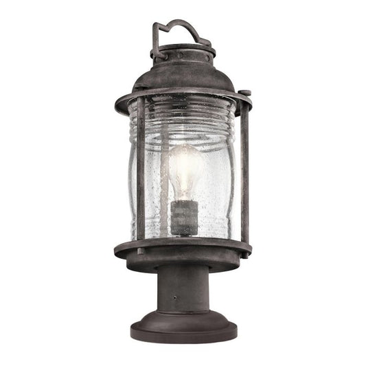 Ashland Bay 1 Light Medium Pedestal Lantern - Weathered Zinc