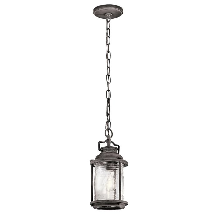 Ashland Bay 1 Light Small Chain Lantern - Weathered Zinc
