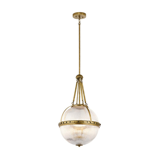 Aster 3 Light Pendant – Natural Brass