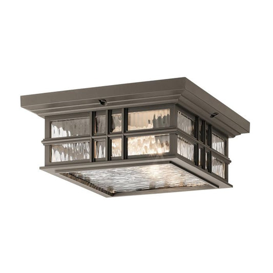 Beacon Square 2 Light Flush - Olde Bronze