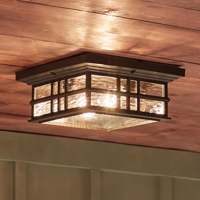 Beacon Square 2 Light Flush - Olde Bronze