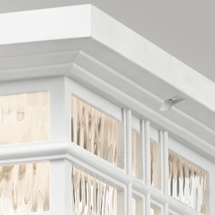 Beacon Square 2 Light Flush - White