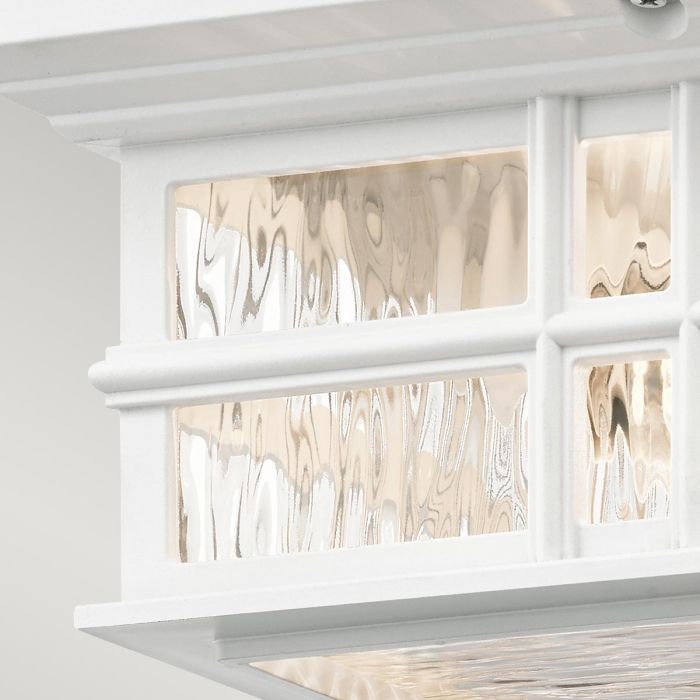 Beacon Square 2 Light Flush - White