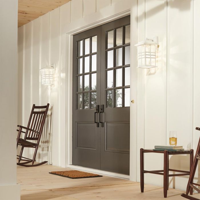 Beacon Square 1 Light Medium Wall Lantern - White