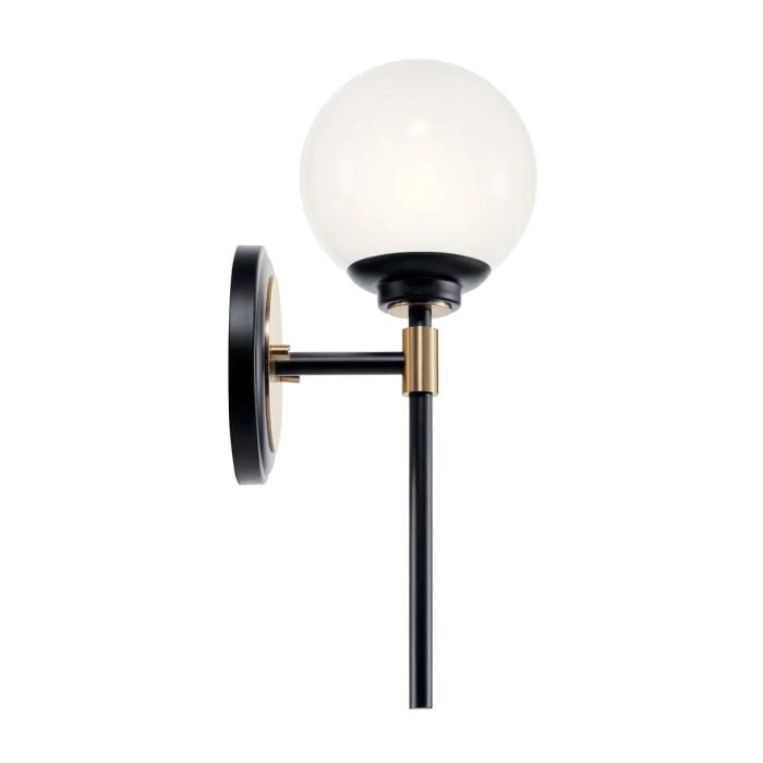 Benno 1 lt Wall Light - Black & Champagne Bronze
