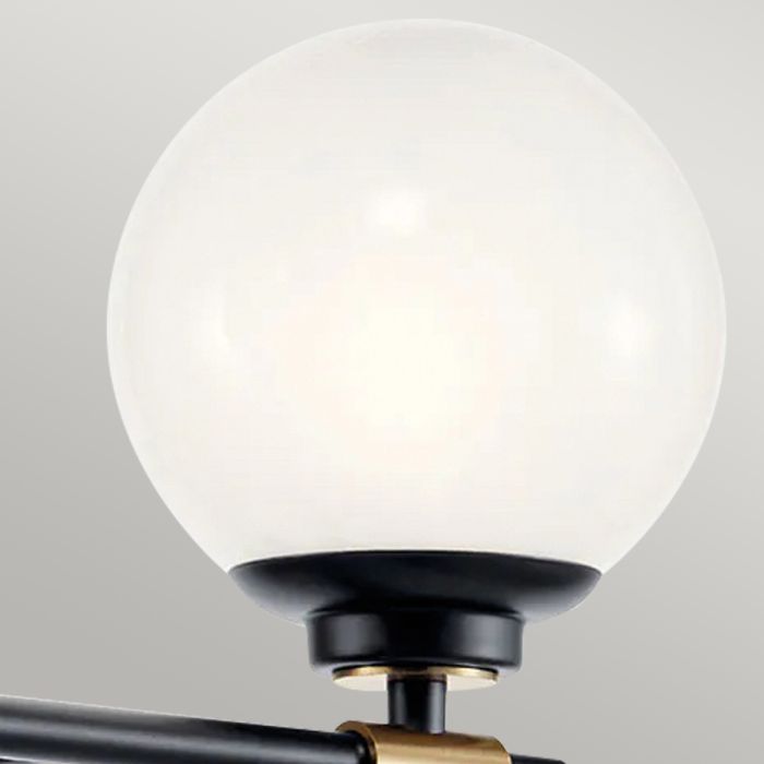 Benno 2 lt Wall Light - Black & Champagne Bronze