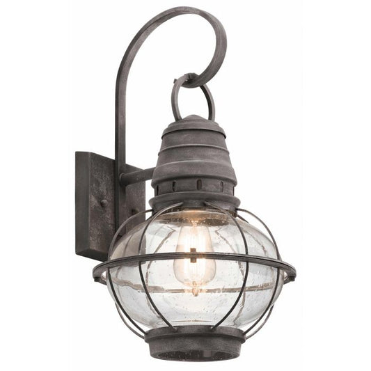 Bridgepoint 1 Light Large Wall Lantern - Weathered Zinc
