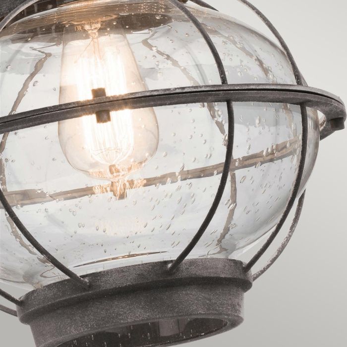 Bridgepoint 1 Light Large Wall Lantern - Weathered Zinc