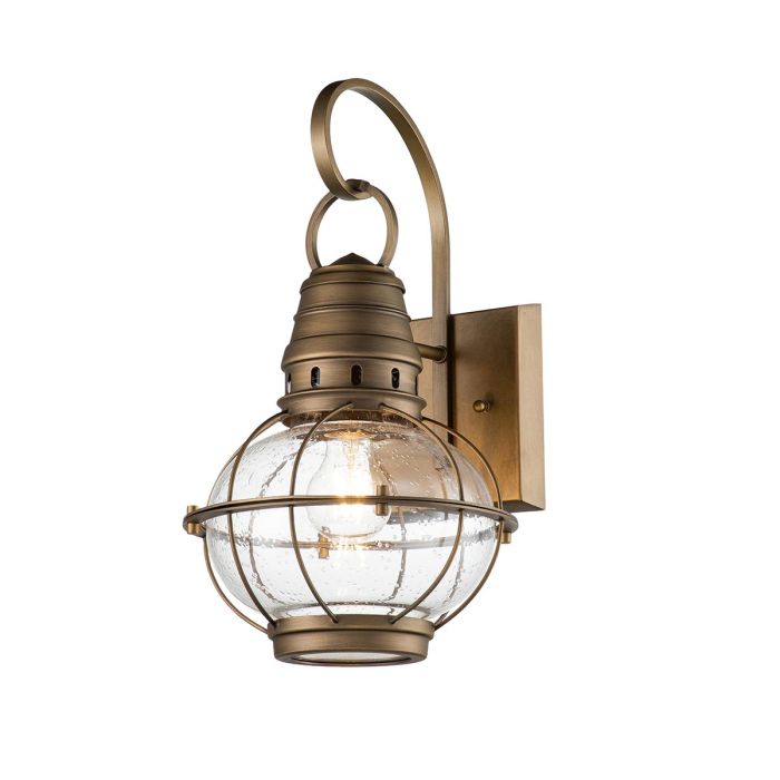 Bridgepoint 1 Light Medium Wall Lantern - Natural Brass