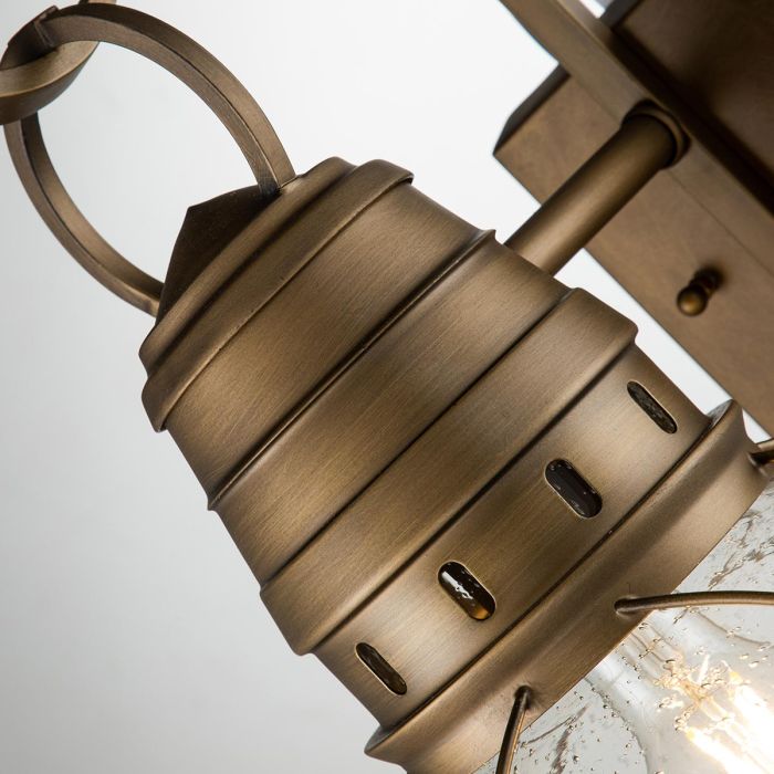 Bridgepoint 1 Light Medium Wall Lantern - Natural Brass