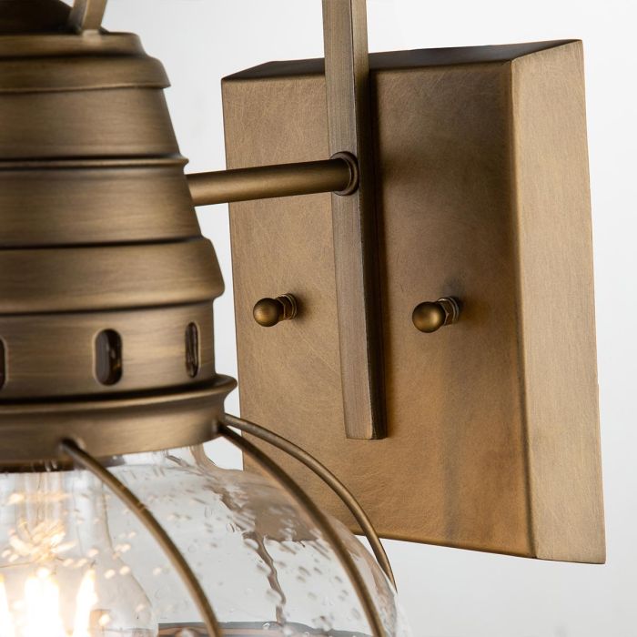 Bridgepoint 1 Light Medium Wall Lantern - Natural Brass