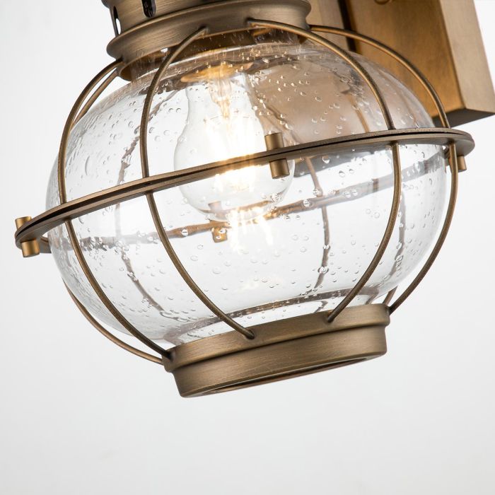Bridgepoint 1 Light Medium Wall Lantern - Natural Brass