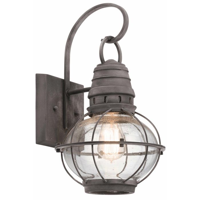 Bridgepoint 1 Light Medium Wall Lantern - Weathered Zinc