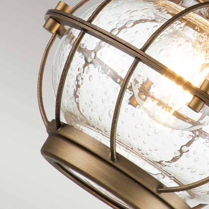 Bridgepoint 1 Light Small Wall Lantern - Natural Brass