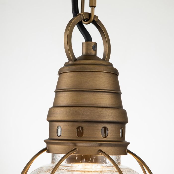 Bridgepoint 1 Light Small Chain Lantern - Natural Brass