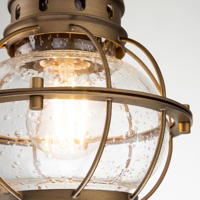 Bridgepoint 1 Light Small Chain Lantern - Natural Brass